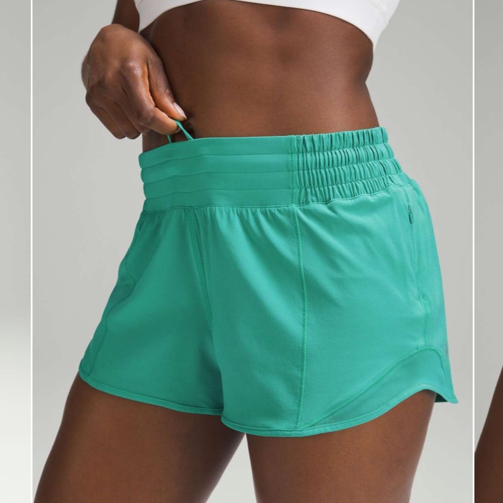 Lululemon Hotty Hot High-Rise Lined Short 2.5” Kelly Green